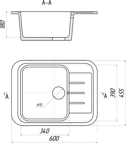 Кухонная мойка Gerhans B20 (графит)