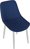 Стул Трия Oscar (белый муар/велюр L005 синий)