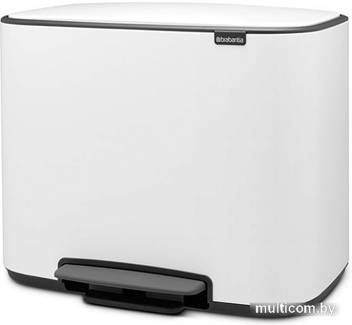 Brabantia Bo Pedal Bin 11л + 23л (белый)