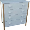 Детский комод Антел Solnyshko ЛДСП 800/4 (белый/бук)