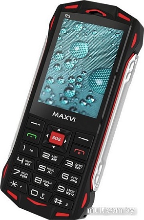 Кнопочный телефон Maxvi R3 (красный)
