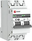 Выключатель автоматический EKF ВА 47-63 2P 40А (C) 4.5kA PROxima mcb4763-2-40C-pro