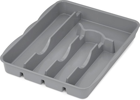 Лоток для столовых приборов Альтернатива М8517 (серый)