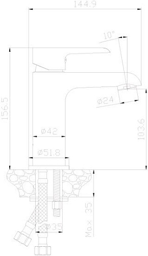 Смеситель Rossinka Silvermix W35-12