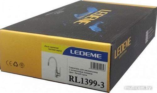 Смеситель Ledeme L1399-3 (хром/белый)