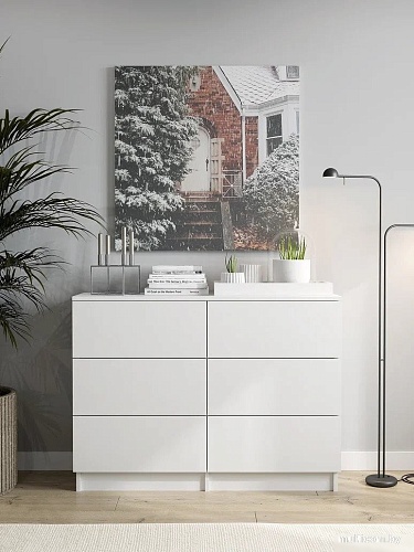 Комод Горизонт Нео 1050 6 ящиков (белый)