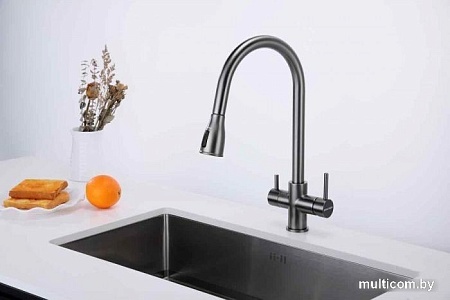 Смеситель Paulmark Lange La214212-GM (вороненая сталь)