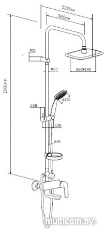 Душевая система RedBlu Palace Evo 974230000