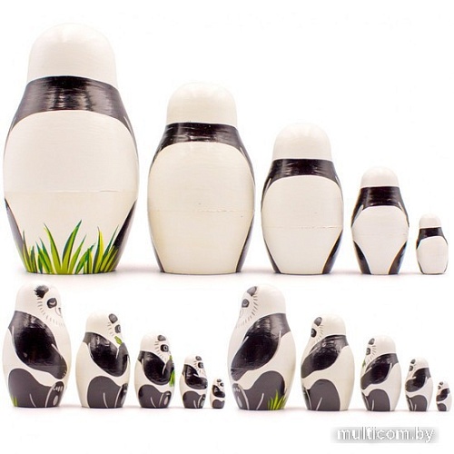 Развивающая игра Брестская Матрешка Медведь панда (набор 5 шт)