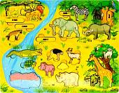 Мозаика/пазл Нескучные игры Африка. Водопой на Лимпопо 7990