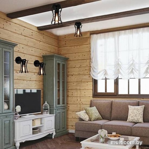 Припотолочная люстра Элетех Викинг 111 НПБ 01-60-109 Е27 1005405101 (черный муар)