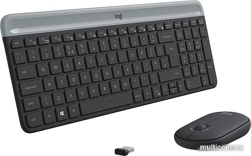 Клавиатура + мышь Logitech MK470 Slim Wireless Combo (графитовый, нет кириллицы)