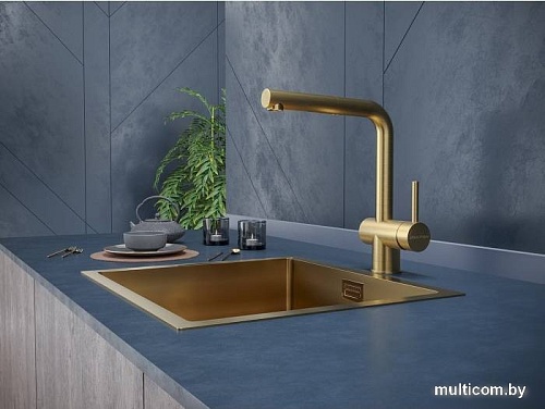 Смеситель Paulmark Dosse Do214418-BG (брашированное золото)