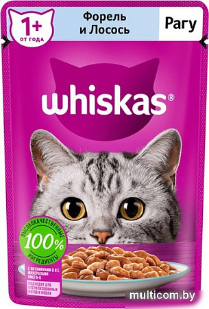 Пресервы Whiskas Рагу с форелью и лососем 75 г