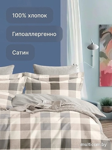 Постельное белье GoodNight Сатин Делюкс 2508 Дуэт 436722 (50x70, с компаньоном)