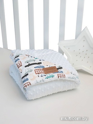 Плед Amarobaby Растем вместе. Трасса 85x95 (коричневый/синий)