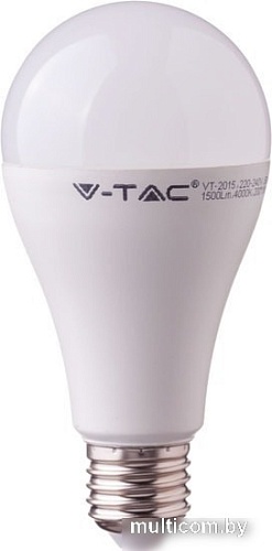 Светодиодная лампа V-TAC A65 E27 15 Вт 4000 К VT-2015