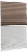 Плиссе Delfa Basic Сrush СПШ-35201/3504 Basic Transparent (81x160, тауп/белый)