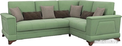 Угловой диван Нижегородмебель Самсон ТД 184 (правый,велутто 30/ватсон 07/форма 04/силкшайн 72)