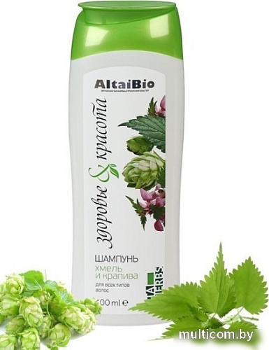 Шампунь AltaiBio Хмель-Крапива 400 мл