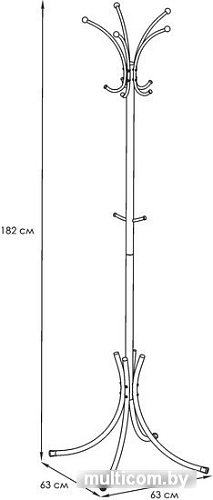 Вешалка для одежды ЗМИ Корона ВНП 366 (черный)