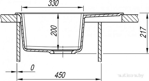 Кухонная мойка ARFEKA Alexia 58 (белый)