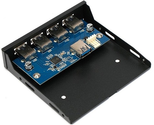 Планка портов на переднюю панель Gembird FP3.5-USB3-4A