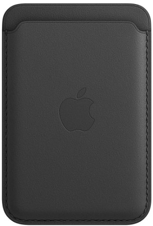 Кредитница Apple Leather Wallet MagSafe MHLR3 (black)