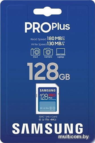 Карта памяти Samsung PRO Plus 2023 SDXC 128GB