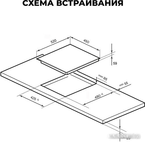 Варочная панель LEX EVI 431A WH