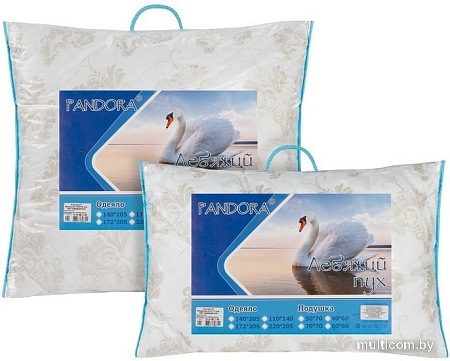 Спальная подушка Pandora Лебяжий пух тик 50x70