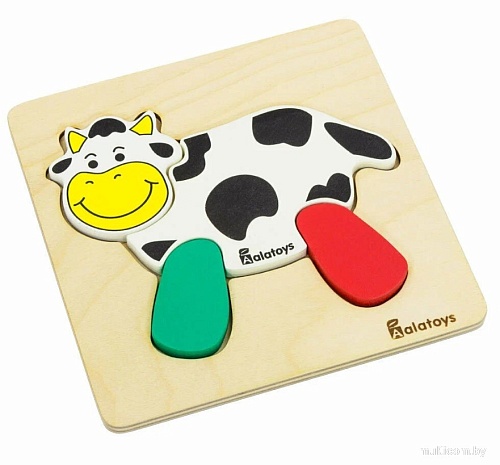 Головоломка Alatoys Пазл Коровка ПЗЛ2001