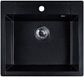 Кухонная мойка Marblan Cubi (оникс, с сифоном)