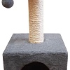 Комплекс Cat House На ножках 1.05 (сизаль серый)