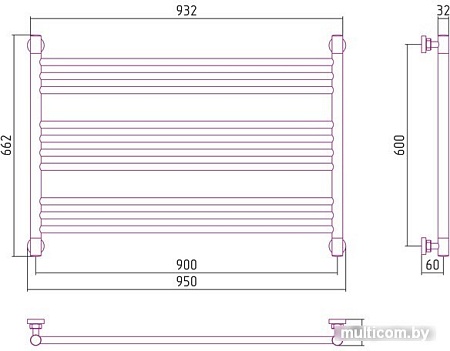 Полотенцесушитель Сунержа Богема L 600x900 00-0202-6090