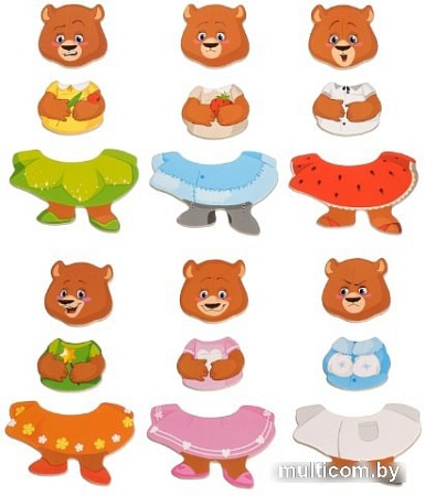 Мозаика/пазл Мир деревянных игрушек Медвежонок Катя Д181а