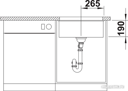 Кухонная мойка Blanco Rotan 500-U 526098 (черный)