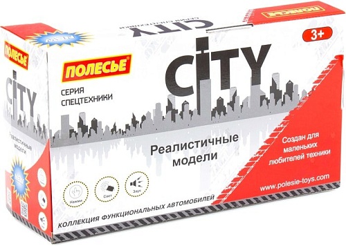 Игрушечный транспорт Полесье Сити автомобиль-пожарный инерционный 86396 (красный)