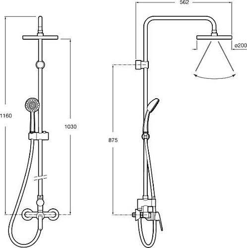 Душевая система Roca Victoria (5A9725C00)