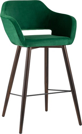 Стул с подлокотниками Stool Group Саймон велюр барный (темно-зеленый)