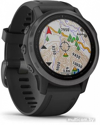 Умные часы Garmin Fenix 6s Sapphire (серый DLC/черный)