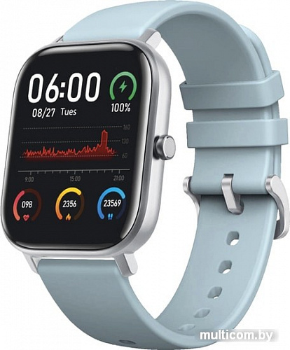 Умные часы Smarterra SmartLife Alcor (серебристый/голубой)