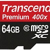 Карта памяти Transcend microSDXC UHS-I 400x Premium (Class 10) 64GB (TS64GUSDU1)