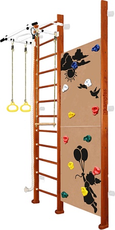 Детский спортивный комплекс Kampfer Jungle Wall Girl (3 м, вишневый/белый)