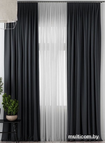Комплект штор и гардин Pasionaria Блэкаут 480x230 (3 шт, черный)
