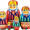 Развивающая игра Брестская Матрешка В белорусском традиционном платье с орнаментом (набор 5 шт)
