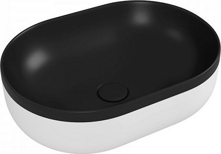 Умывальник Teymi Solli 48 Duo Artceramic T50388 (черно-белый матовый)