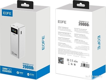 Внешний аккумулятор EOFE G203 20000mAh (серый)