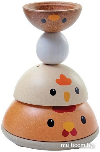 Пирамидка Plan Toys Курочки 5485