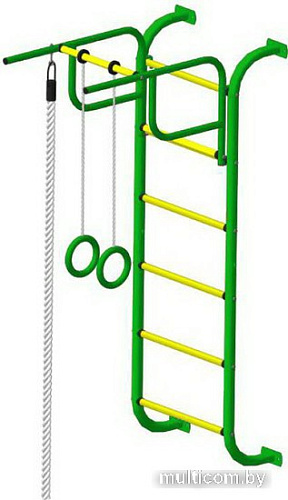 Детский спортивный комплекс Пионер 7М (зеленый/желтый)
